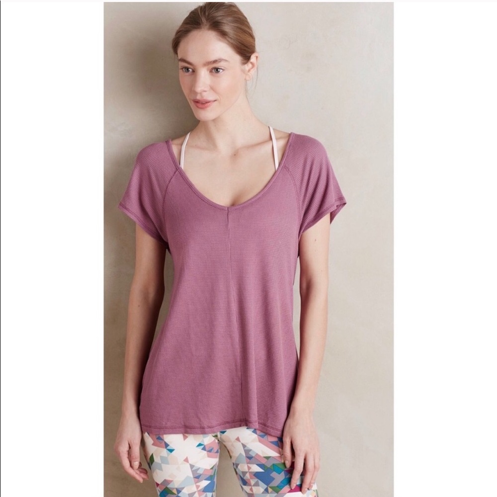 Anthropologie Saturday Sunday Waffle Sleeve Top